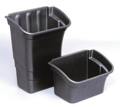 Rubbermaid - 4 Gal Black Rectangle Recycling Container - Polyethylene, 10-1/2" High x 12-1/8" Long x 17" Wide - Americas Industrial Supply