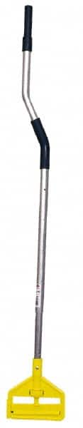 Rubbermaid - 54 to 66" Swivel & Telescoping Metal Quick Connect Mop Handle - 1 to 1-1/4" Wet Mop Head Band, Polypropylene Connector, Use with Wet Mops - Americas Industrial Supply