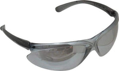 Honeywell - Silver Mirror Lenses, Frameless Safety Glasses - Scratch Resistant, Plastic Frame, Size Universal, Wrap Around - Americas Industrial Supply