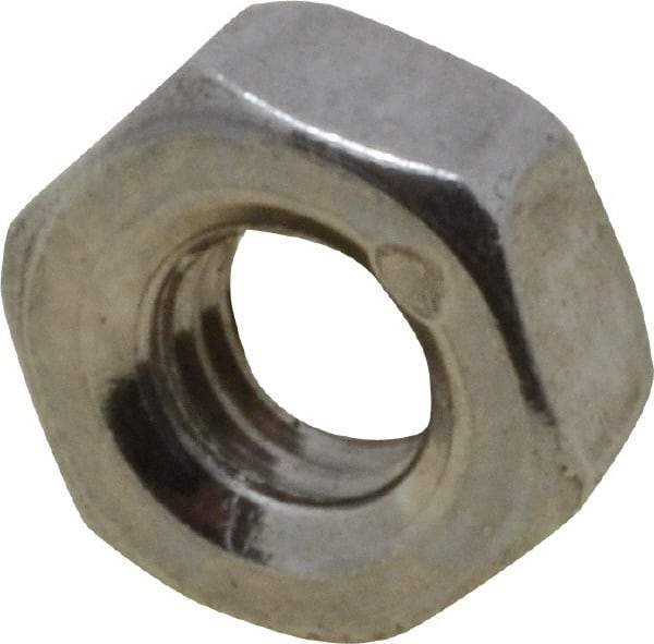 Value Collection - M3x0.50 Metric Coarse Stainless Steel Right Hand Hex Nut - 5.5mm Across Flats, 2.4mm High, Uncoated - Americas Industrial Supply