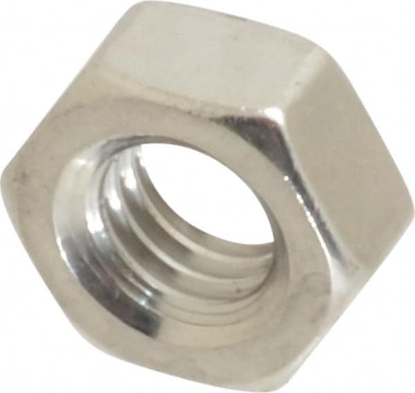 Value Collection - M6x1.00 Metric Coarse Stainless Steel Right Hand Hex Nut - 10mm Across Flats, 5mm High, Uncoated - Americas Industrial Supply