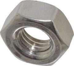 Value Collection - M10x1.50 Metric Coarse Stainless Steel Right Hand Hex Nut - 17mm Across Flats, 8mm High, Uncoated - Americas Industrial Supply