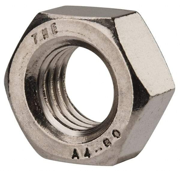 Value Collection - M14x2.00 Metric Coarse Stainless Steel Right Hand Hex Nut - 22mm Across Flats, 11mm High, Uncoated - Americas Industrial Supply