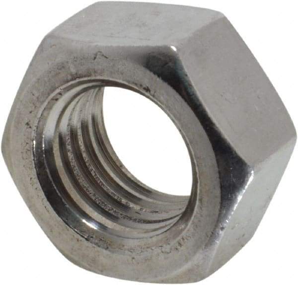 Value Collection - M16x2.00 Metric Coarse Stainless Steel Right Hand Hex Nut - 24mm Across Flats, 13mm High, Uncoated - Americas Industrial Supply