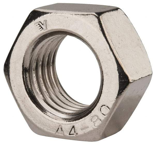 Value Collection - M24x3.00 Metric Coarse Stainless Steel Right Hand Hex Nut - 36mm Across Flats, 19mm High, Uncoated - Americas Industrial Supply