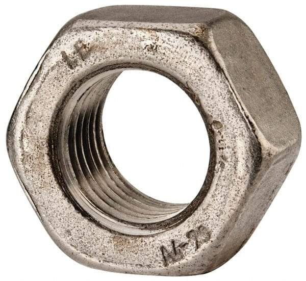 Value Collection - M27x3.00 Metric Coarse Stainless Steel Right Hand Hex Nut - 41mm Across Flats, 22mm High, Uncoated - Americas Industrial Supply