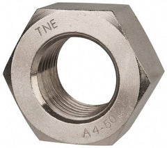 Value Collection - M45x4.50 Metric Coarse Stainless Steel Right Hand Hex Nut - 70mm Across Flats, 36mm High, Uncoated - Americas Industrial Supply