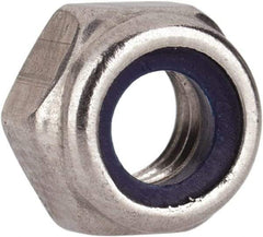 Value Collection - M5x0.80 Metric Coarse 316 & Austenitic Grade A4 Hex Lock Nut with Nylon Insert - 5mm High, Uncoated - Americas Industrial Supply