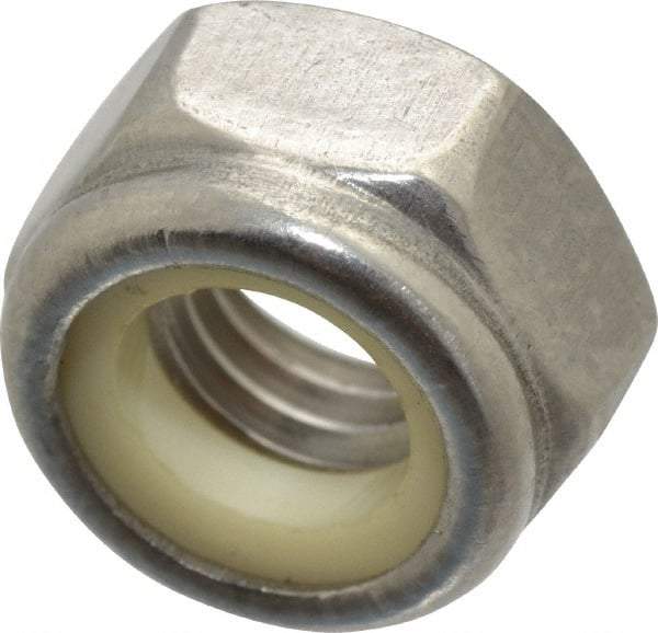 Value Collection - M8x1.25 Metric Coarse 316 & Austenitic Grade A4 Hex Lock Nut with Nylon Insert - 8mm High, Uncoated - Americas Industrial Supply