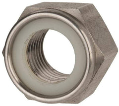 Value Collection - M27x3.00 Metric Coarse 316 & Austenitic Grade A4 Hex Lock Nut with Nylon Insert - 27mm High, Uncoated - Americas Industrial Supply