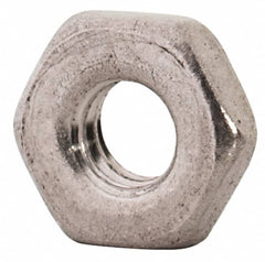 Value Collection - M2.5x0.45 Metric Coarse Stainless Steel Right Hand Hex Jam Nut - 5mm Across Flats, 1.6mm High, Uncoated - Americas Industrial Supply