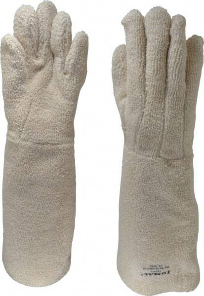 Jomac Products - Size L Unlined Terry Heat Resistant Glove - 19" OAL, Gauntlet Cuff - Americas Industrial Supply