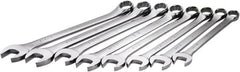 SK - 8 Piece, 1-1/16-1-1/2", 12 Point Combination Wrench Set - Inch Measurement Standard, Chrome Finish, Comes in Rack - Americas Industrial Supply