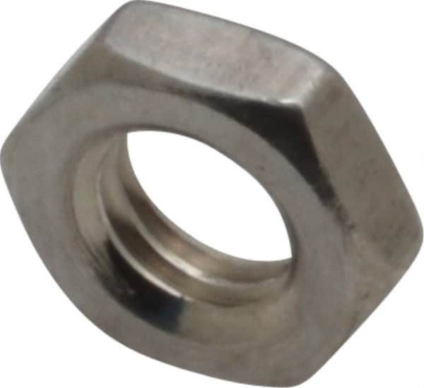 Value Collection - M5x0.80 Metric Coarse Stainless Steel Right Hand Hex Jam Nut - 8mm Across Flats, 2.7mm High, Uncoated - Americas Industrial Supply