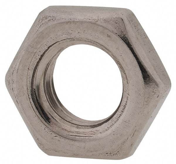 Value Collection - M8x1.25 Metric Coarse Stainless Steel Right Hand Hex Jam Nut - 13mm Across Flats, 4mm High, Uncoated - Americas Industrial Supply