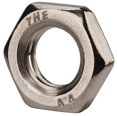 Value Collection - M12x1.75 Metric Coarse Stainless Steel Right Hand Hex Jam Nut - 19mm Across Flats, 6mm High, Uncoated - Americas Industrial Supply