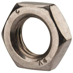 Value Collection - M16x2.00 Metric Coarse Stainless Steel Right Hand Hex Jam Nut - 24mm Across Flats, 8mm High, Uncoated - Americas Industrial Supply