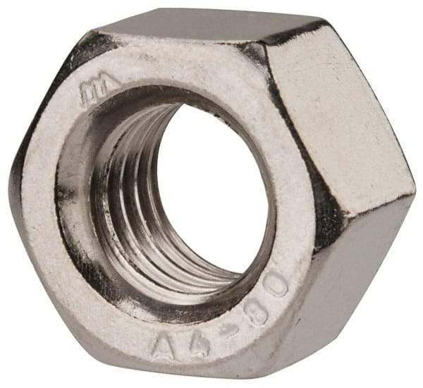 Value Collection - M12x1.75 Metric Coarse Stainless Steel Right Hand Heavy Hex Nut - 19mm Across Flats, 12mm High, Uncoated - Americas Industrial Supply