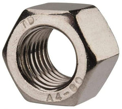 Value Collection - M16x2.00 Metric Coarse Stainless Steel Right Hand Heavy Hex Nut - 24mm Across Flats, 16mm High, Uncoated - Americas Industrial Supply