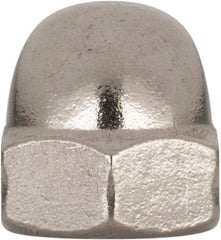 Value Collection - M10x1.5 Metric Coarse, 17mm Width Across Flats, Uncoated, Stainless Steel Acorn Nut - 18mm Overall Height, Austenitic A4, DIN 1587 - Americas Industrial Supply