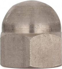 Value Collection - M18x2.5 Metric Coarse, 27mm Width Across Flats, Uncoated, Stainless Steel Acorn Nut - 32mm Overall Height, Austenitic A4, DIN 1587 - Americas Industrial Supply