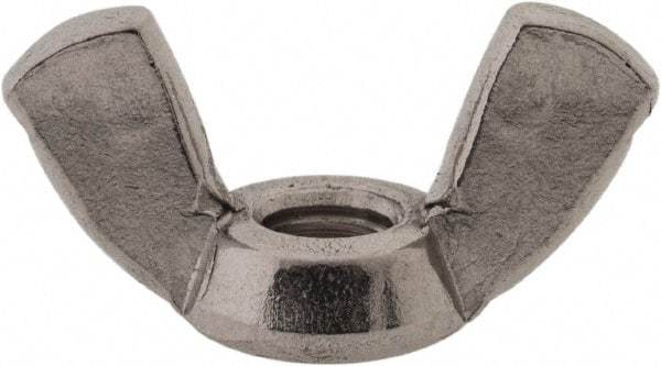 Value Collection - M6x1.00 Metric Coarse, Stainless Steel Standard Wing Nut - Grade 316, Austenitic Grade A4, 27.5mm Wing Span, 13.6mm Wing Span - Americas Industrial Supply