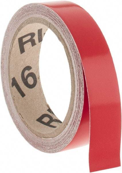 NMC - Red Solid Color Vinyl Tape - 1" Wide x 30' Long x 0.002" Thick, General Traffic - Americas Industrial Supply