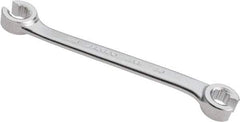 Proto - 3/8 x 7/16", Satin Finish, Open End Flare Nut Wrench - 12 Points, 6-1/4" OAL, Steel, Double End Head - Americas Industrial Supply