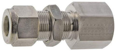 Parker - 1/8" OD, Stainless Steel Bulkhead Female Connector - -425 to 1,200°F, 9/16" Hex, Comp x FNPT Ends - Americas Industrial Supply