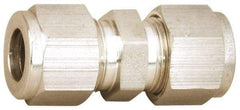 Parker - 3/16" OD, Stainless Steel Union - -425 to 1,200°F, 7/16" Hex, Comp x Comp Ends - Americas Industrial Supply