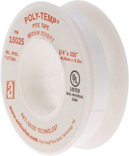 Value Collection - 1/4" Wide x 520" Long General Purpose Pipe Repair Tape - -400 to 550°F, White - Americas Industrial Supply