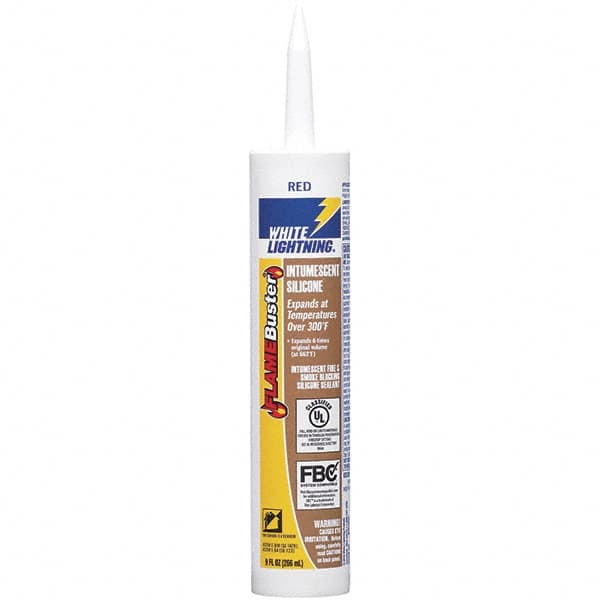 White Lightning - 10 oz Cartridge Red RTV Silicone Caulk - -14 to 230°F Operating Temp - Americas Industrial Supply