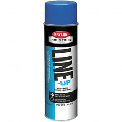 Krylon - 20 fl oz Blue Field Marking Paint - 602' Coverage at 2" Wide, Water-Based Formula - Americas Industrial Supply