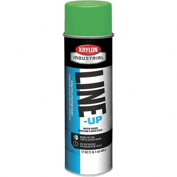 Krylon - 20 fl oz Green Field Marking Paint - 602' Coverage at 2" Wide, Water-Based Formula - Americas Industrial Supply