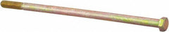 Made in North America - 3/8-16 UNC, 8-1/2" Length Under Head Hex Head Cap Screw - Partially Threaded, Grade 8 Alloy Steel, Zinc Yellow Dichromate Finish, 9/16" Hex - Americas Industrial Supply