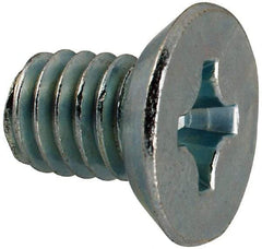 Value Collection - 5/16-18 UNC, 1/2" OAL Phillips Drive Machine Screw - Flat Undercut Head, Grade J82 Steel, Zinc-Plated Finish, Without Washer - Americas Industrial Supply
