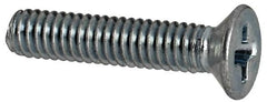 Value Collection - M2.5x0.45 Metric Coarse, 12mm OAL Phillips Drive Machine Screw - Flat Head, Grade 4.8 Steel, Zinc-Plated Finish, Without Washer - Americas Industrial Supply