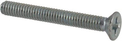 Value Collection - M2.5x0.45 Metric Coarse, 20mm OAL Phillips Drive Machine Screw - Flat Head, Grade 4.8 Steel, Zinc-Plated Finish, Without Washer - Americas Industrial Supply