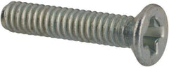 Value Collection - M2x0.40 Metric Coarse, 10mm OAL Phillips Drive Machine Screw - Flat Head, Grade 4.8 Steel, Zinc-Plated Finish, Without Washer - Americas Industrial Supply