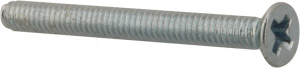 Value Collection - M2x0.40 Metric Coarse, 20mm OAL Phillips Drive Machine Screw - Flat Head, Grade 4.8 Steel, Zinc-Plated Finish, Without Washer - Americas Industrial Supply