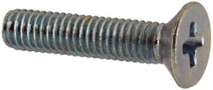 Value Collection - M3x0.50 Metric Coarse, 14mm OAL Phillips Drive Machine Screw - Flat Head, Grade 4.8 Steel, Zinc-Plated Finish, Without Washer - Americas Industrial Supply