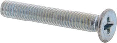 Value Collection - M3x0.50 Metric Coarse, 20mm OAL Phillips Drive Machine Screw - Flat Head, Grade 4.8 Steel, Zinc-Plated Finish, Without Washer - Americas Industrial Supply