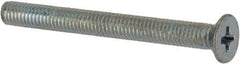 Value Collection - M3x0.50 Metric Coarse, 30mm OAL Phillips Drive Machine Screw - Flat Head, Grade 4.8 Steel, Zinc-Plated Finish, Without Washer - Americas Industrial Supply