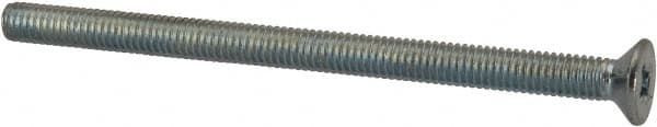 Value Collection - M3x0.50 Metric Coarse, 45mm OAL Phillips Drive Machine Screw - Flat Head, Grade 4.8 Steel, Zinc-Plated Finish, Without Washer - Americas Industrial Supply
