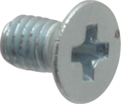 Value Collection - M3x0.50 Metric Coarse, 5mm OAL Phillips Drive Machine Screw - Flat Head, Grade 4.8 Steel, Zinc-Plated Finish, Without Washer - Americas Industrial Supply