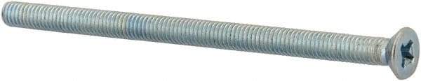 Value Collection - M3x0.50 Metric Coarse, 50mm OAL Phillips Drive Machine Screw - Flat Head, Grade 4.8 Steel, Zinc-Plated Finish, Without Washer - Americas Industrial Supply