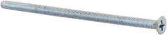 Value Collection - M4x0.70 Metric Coarse, 80mm OAL Phillips Drive Machine Screw - Flat Head, Grade 4.8 Steel, Zinc-Plated Finish, Without Washer - Americas Industrial Supply