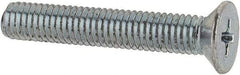 Value Collection - M5x0.80 Metric Coarse, 30mm OAL Phillips Drive Machine Screw - Flat Head, Grade 4.8 Steel, Zinc-Plated Finish, Without Washer - Americas Industrial Supply