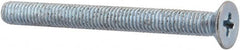 Value Collection - M5x0.80 Metric Coarse, 50mm OAL Phillips Drive Machine Screw - Flat Head, Grade 4.8 Steel, Zinc-Plated Finish, Without Washer - Americas Industrial Supply