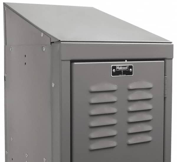 Hallowell - 18" Wide x 7" High x 21" Deep, Locker Slope Top - Americas Industrial Supply
